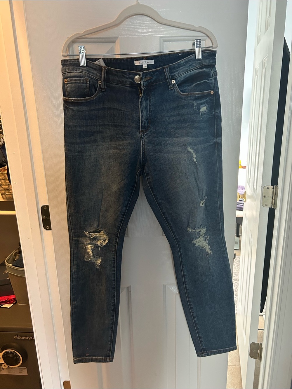 STS Blue Skinny Distressed Dark Wash Jeans